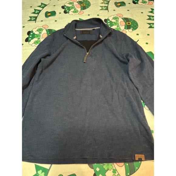 Dakota Grizzly Other - Dakota Grizzly Mens Quarter Zip Pullover Fleece Sweater Navy Blue Heather Medium